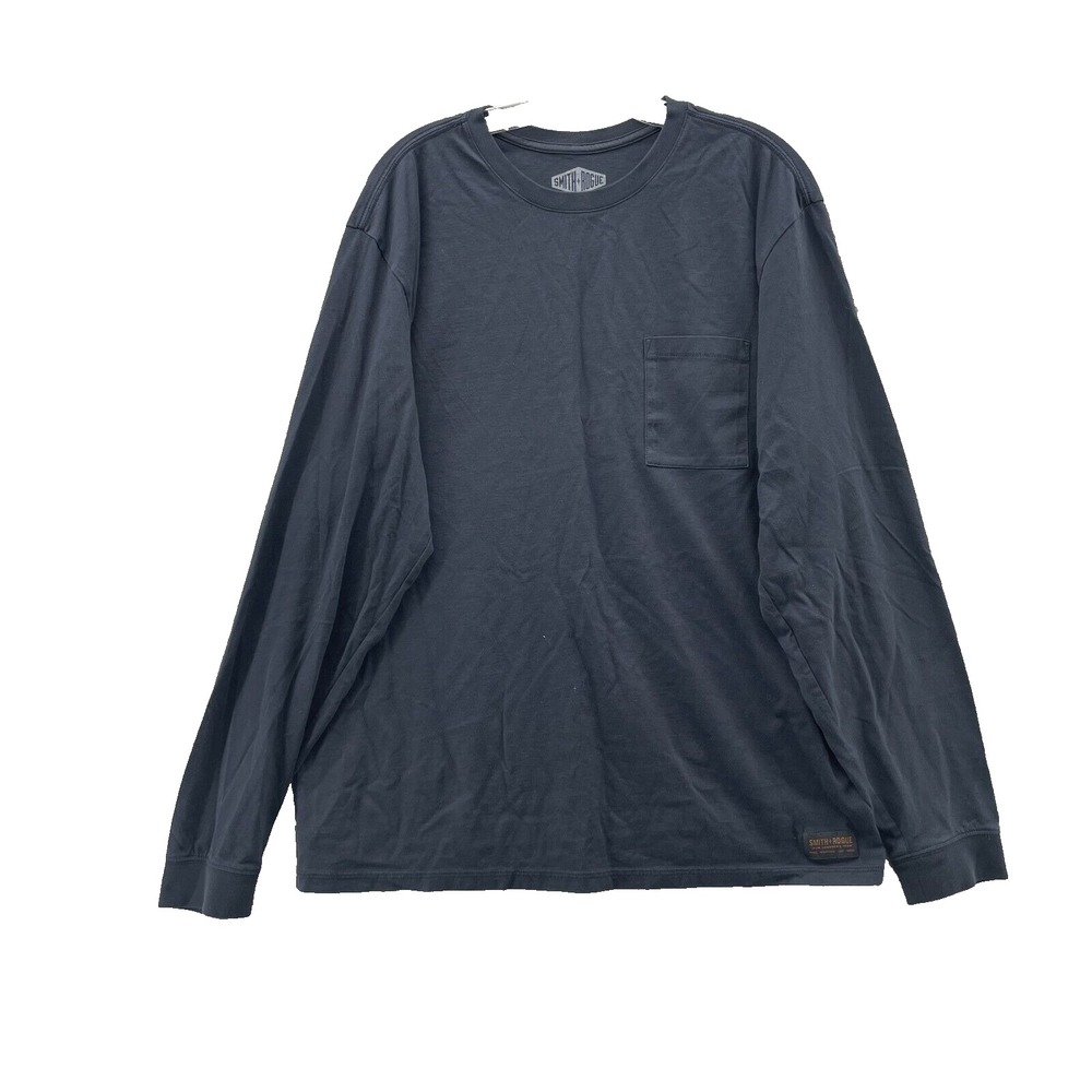 Smith & Rogue T-Shirt Men's‎ Large Blue Hiking Outdoor Performance Workwear Camp
